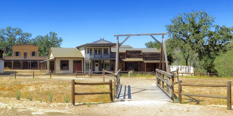 Paramount Ranch antes del incendio.